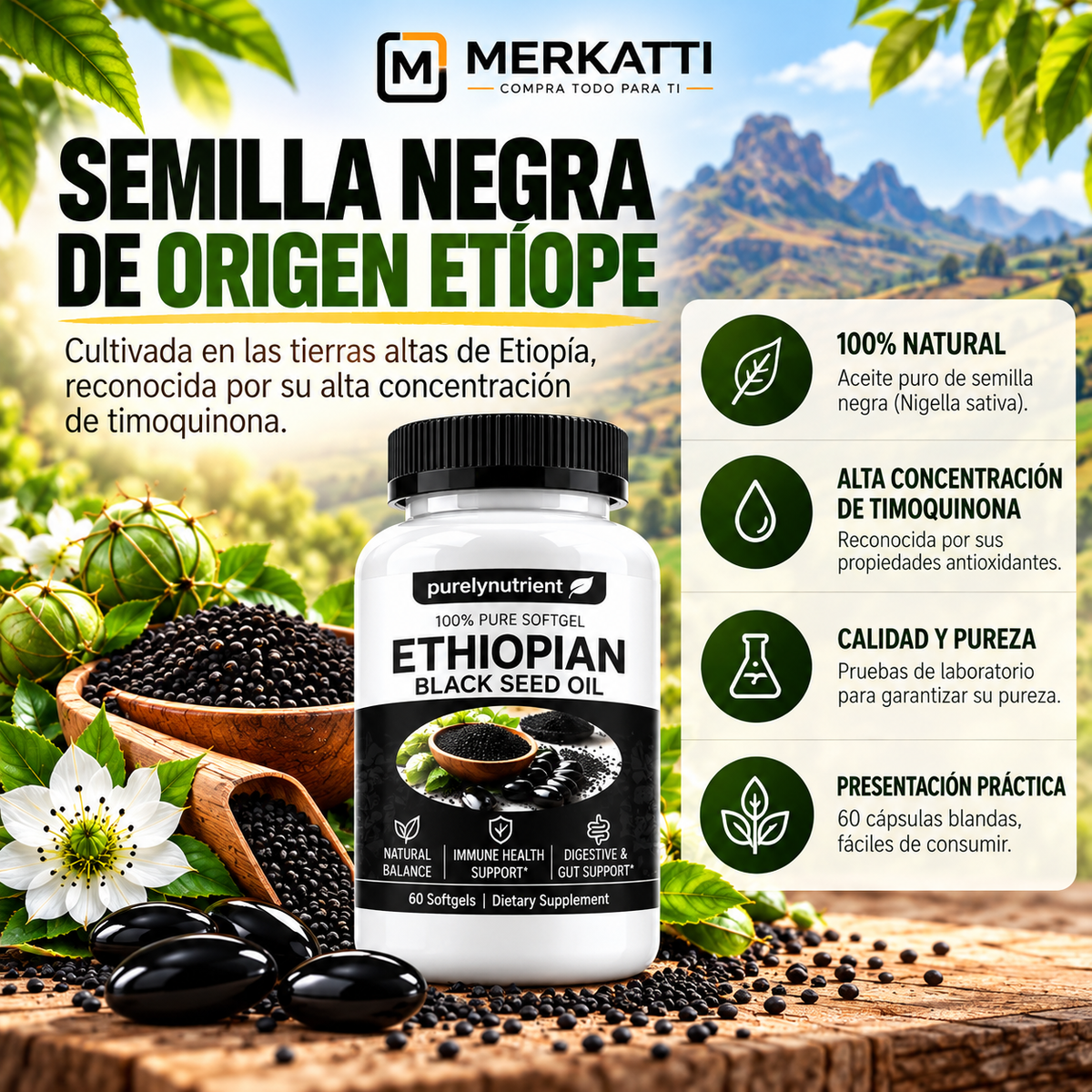 Ethiopian Black Seed Oil